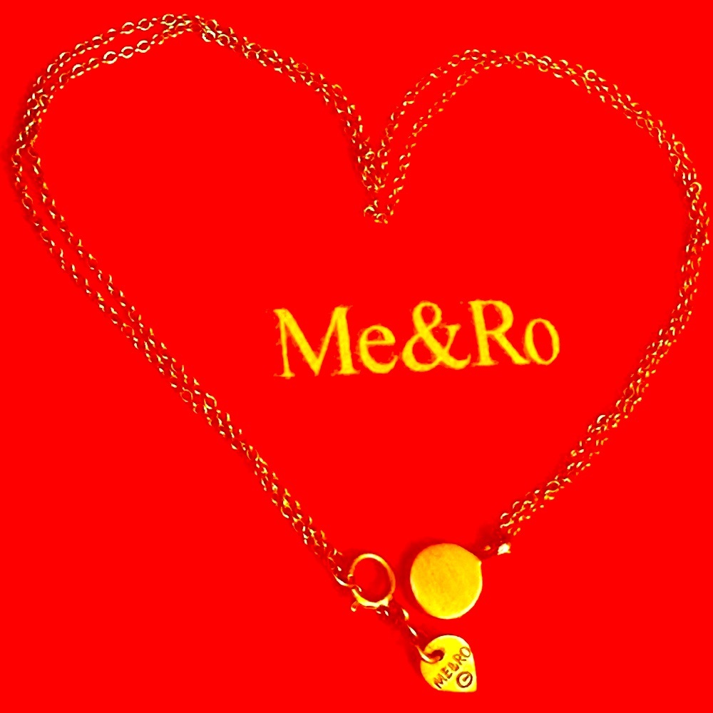 WOW POSHMARK - Authentic Me & Ro 10K Gold Engraved Reversible Pendant 10K Chain - Picture 10 of 16